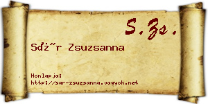Sár Zsuzsanna névjegykártya